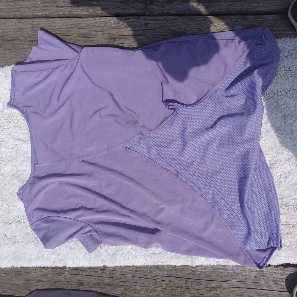 Purple Shirt.  Cute.